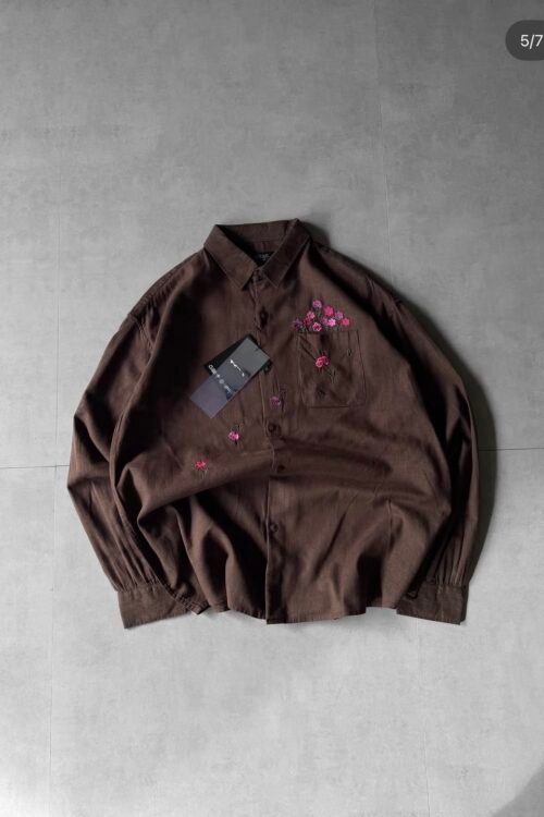 "Midnight Garden" Embroidered Overshirt