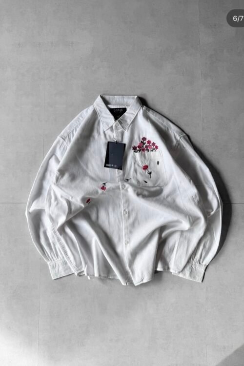 "Midnight Garden" Embroidered Overshirt