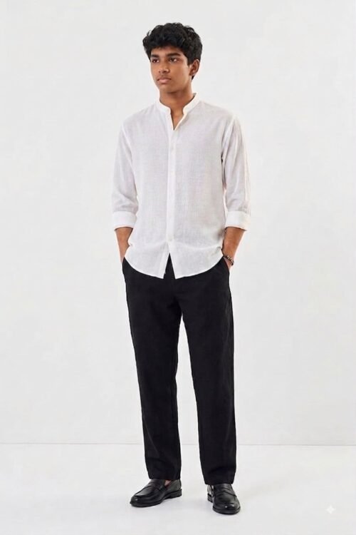 Stright Fit Linen Pant