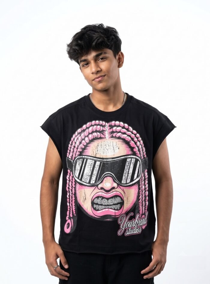 Black with Pink
